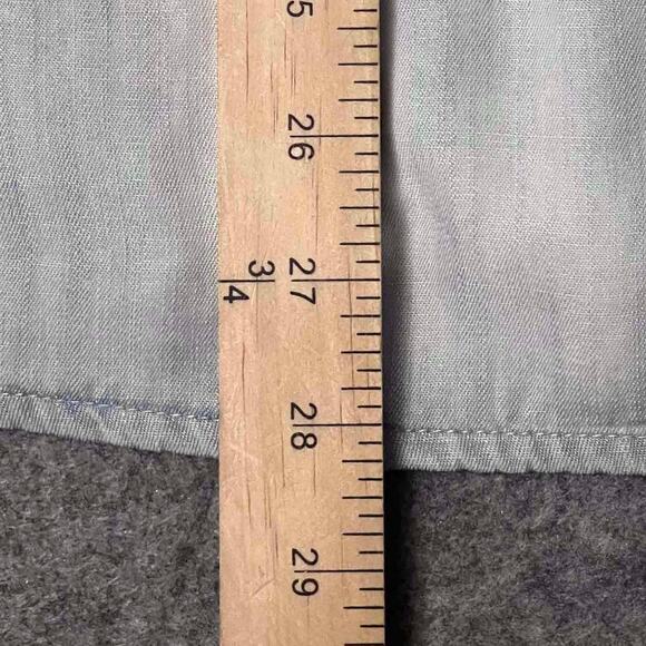 Democracy NWT Woven Banded Collar 3/4 Sleeve Ruffle Trim Button Down Shirt Sz 3X - Picture 8 of 8